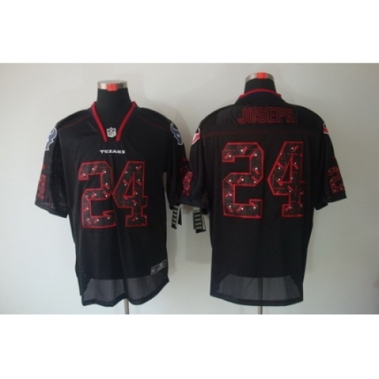Nike Houston Texans 24 Johnathan Joseph Black Elite Lights Out Number with Team logo NFL Jersey Nike Houston Texans 24 Johnathan Joseph Black Elite Lights Out Number with Team logo NFL Jersey