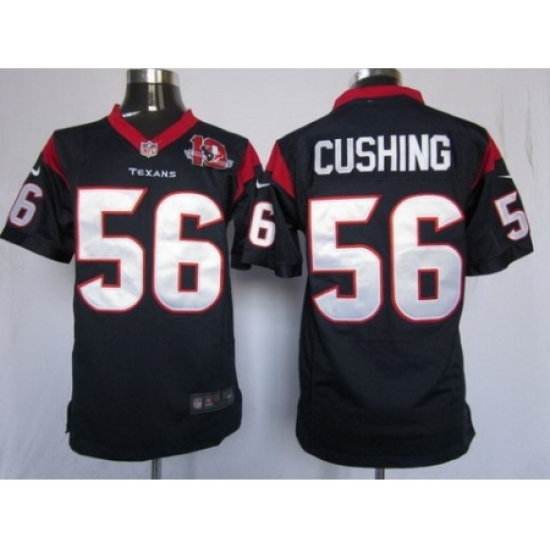 Nike Houston Texans 56 Brian Cushing Blue Game W 10TH Patch NFL Jersey Nike Houston Texans 56 Brian Cushing Blue Game W 10TH Patch NFL Jersey
