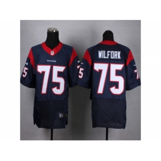 Nike Houston Texans 75 Vince Wilfork blue Elite NFL Jersey Nike Houston Texans 75 Vince Wilfork blue Elite NFL Jersey