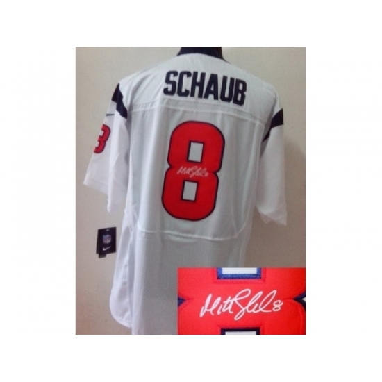 Nike Houston Texans 8 Matt Schaub White Signed Elite NFL Jersey Nike Houston Texans 8 Matt Schaub White Signed Elite NFL Jersey