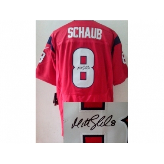 Nike Houston Texans 8 Matt Schaub red Elite signature NFL Jersey Nike Houston Texans 8 Matt Schaub red Elite signature NFL Jersey