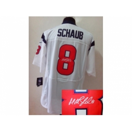 Nike Houston Texans 8 Matt Schaub white Elite signature NFL Jersey Nike Houston Texans 8 Matt Schaub white Elite signature NFL Jersey
