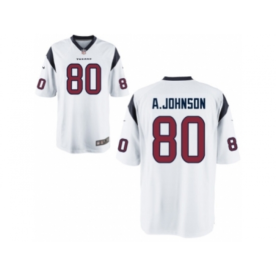 Nike Houston Texans 80 Andre Johnson White Game NFL Jersey Nike Houston Texans 80 Andre Johnson White Game NFL Jersey