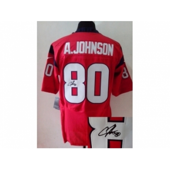 Nike Houston Texans 80 Andre Johnson red Elite signature NFL Jersey Nike Houston Texans 80 Andre Johnson red Elite signature NFL Jersey