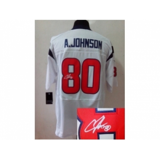 Nike Houston Texans 80 Andre Johnson white Elite signature NFL Jersey Nike Houston Texans 80 Andre Johnson white Elite signature NFL Jersey