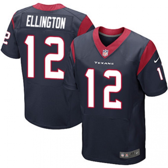 Nike Texans #12 Bruce Ellington Navy Blue Team Color Mens Stitched NFL Elite Jersey Nike Texans #12 Bruce Ellington Navy Blue Team Color Mens Stitched NFL Elite Jersey