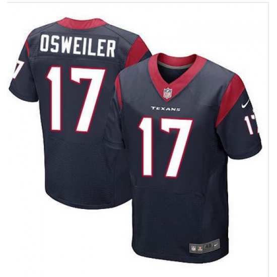 Nike Texans #17 Brock Osweiler Navy Blue Team Color Mens Stitched NFL Elite Jersey Nike Texans #17 Brock Osweiler Navy Blue Team Color Mens Stitched NFL Elite Jersey