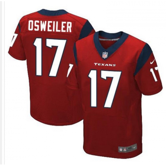 Nike Texans #17 Brock Osweiler Red Alternate Mens Stitched NFL Elite Jersey Nike Texans #17 Brock Osweiler Red Alternate Mens Stitched NFL Elite Jersey