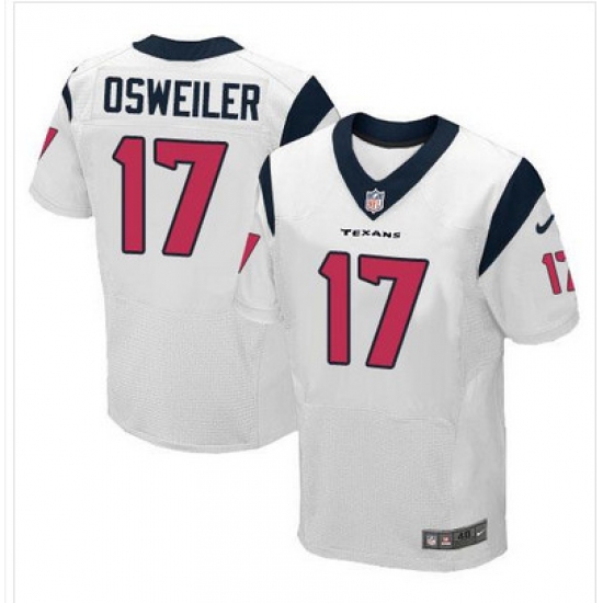 Nike Texans #17 Brock Osweiler White Mens Stitched NFL Elite Jersey Nike Texans #17 Brock Osweiler White Mens Stitched NFL Elite Jersey