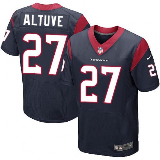 Nike Texans #27 Jose Altuve Navy Blue Team Color Mens Stitched NFL Elite Jersey Nike Texans #27 Jose Altuve Navy Blue Team Color Mens Stitched NFL Elite Jersey
