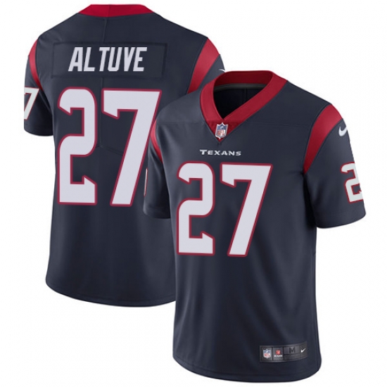 Nike Texans #27 Jose Altuve Navy Blue Team Color Mens Stitched NFL Vapor Untouchable Limited Jersey Nike Texans #27 Jose Altuve Navy Blue Team Color Mens Stitched NFL Vapor Untouchable Limited Jersey