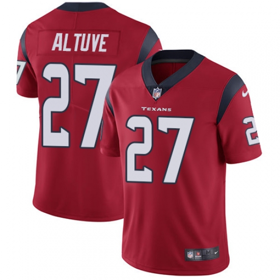 Nike Texans #27 Jose Altuve Red Alternate Mens Stitched NFL Vapor Untouchable Limited Jersey Nike Texans #27 Jose Altuve Red Alternate Mens Stitched NFL Vapor Untouchable Limited Jersey
