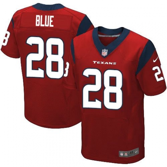 Nike Texans #28 Alfred Blue Red Alternate Mens Stitched NFL Elite Jersey Nike Texans #28 Alfred Blue Red Alternate Mens Stitched NFL Elite Jersey