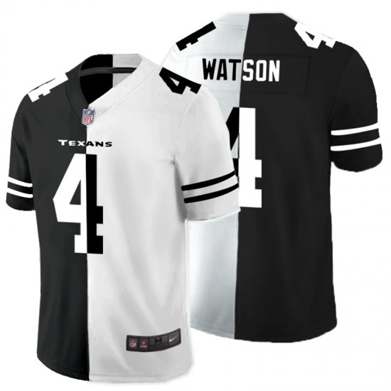Nike Texans 4 Deshaun Watson Black And White Split Vapor Untouchable Limited Jersey Nike Texans 4 Deshaun Watson Black And White Split Vapor Untouchable Limited Jersey
