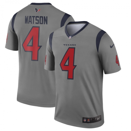 Nike Texans 4 Deshaun Watson Gray Inverted Legend Jersey Nike Texans 4 Deshaun Watson Gray Inverted Legend Jersey