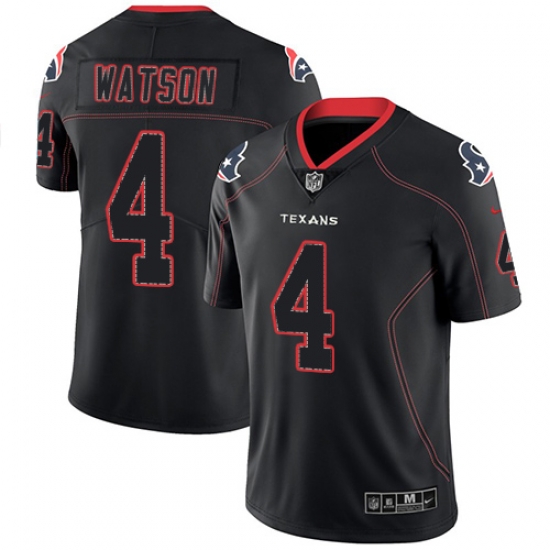 Nike Texans #4 Deshaun Watson Lights Out Black Mens Stitched NFL Limited Rush Jersey Nike Texans #4 Deshaun Watson Lights Out Black Mens Stitched NFL Limited Rush Jersey