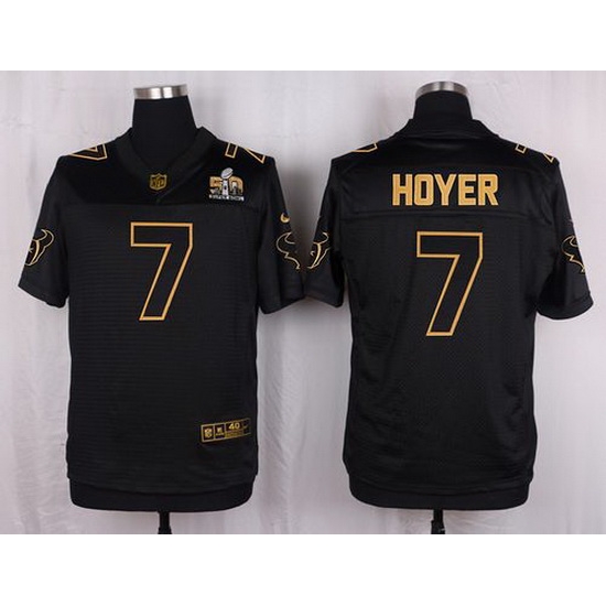 Nike Texans #7 Brian Hoyer Black Mens Stitched NFL Elite Pro Line Gold Collection Jersey Nike Texans #7 Brian Hoyer Black Mens Stitched NFL Elite Pro Line Gold Collection Jersey