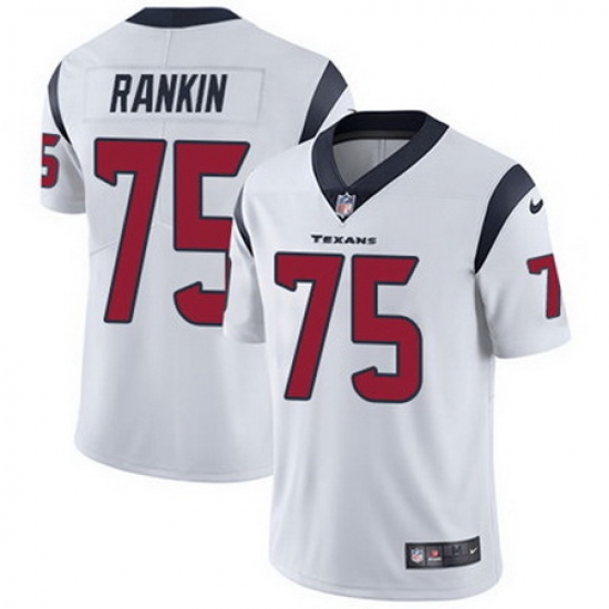 Nike Texans #75 Martinas Rankin White Mens Stitched NFL Vapor Untouchable Limited Jersey Nike Texans #75 Martinas Rankin White Mens Stitched NFL Vapor Untouchable Limited Jersey