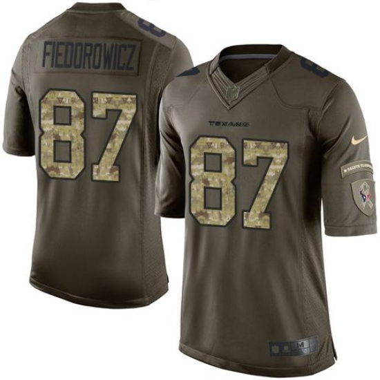 Nike Texans #87 C J Fiedorowicz Green Mens Stitched NFL Limited Salute to Service Jersey Nike Texans #87 C J Fiedorowicz Green Mens Stitched NFL Limited Salute to Service Jersey