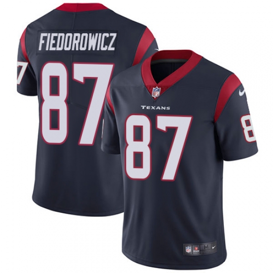 Nike Texans #87 C J Fiedorowicz Navy Blue Team Color Mens Stitched NFL Vapor Untouchable Limited Jersey Nike Texans #87 C J Fiedorowicz Navy Blue Team Color Mens Stitched NFL Vapor Untouchable Limited Jersey