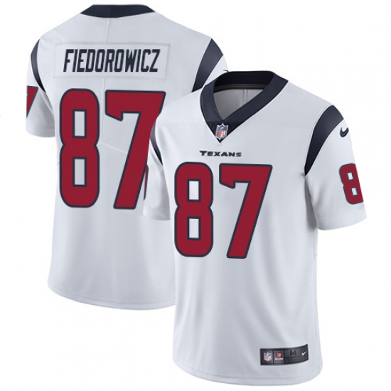 Nike Texans #87 C J Fiedorowicz White Mens Stitched NFL Vapor Untouchable Limited Jersey Nike Texans #87 C J Fiedorowicz White Mens Stitched NFL Vapor Untouchable Limited Jersey