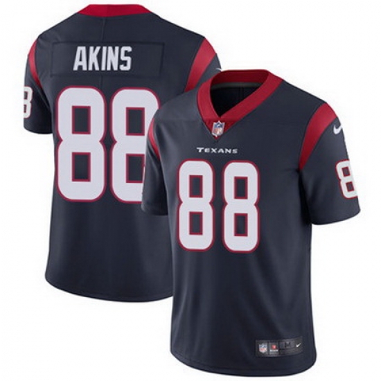 Nike Texans #88 Jordan Akins Navy Blue Team Color Mens Stitched NFL Vapor Untouchable Limited Jersey Nike Texans #88 Jordan Akins Navy Blue Team Color Mens Stitched NFL Vapor Untouchable Limited Jersey