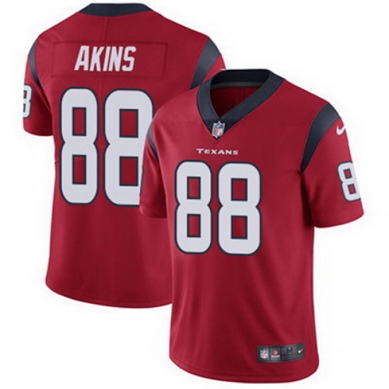 Nike Texans #88 Jordan Akins Red Alternate Mens Stitched NFL Vapor Untouchable Limited Jersey Nike Texans #88 Jordan Akins Red Alternate Mens Stitched NFL Vapor Untouchable Limited Jersey