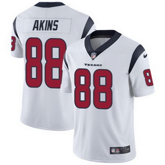 Nike Texans #88 Jordan Akins White Mens Stitched NFL Vapor Untouchable Limited Jersey Nike Texans #88 Jordan Akins White Mens Stitched NFL Vapor Untouchable Limited Jersey