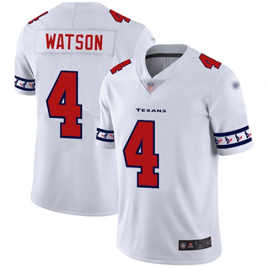 Texans 4 Deshaun Watson White Mens Stitched Football Limited Team Logo Fashion Jersey Texans 4 Deshaun Watson White Mens Stitched Football Limited Team Logo Fashion Jersey