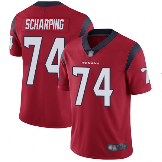 Texans 74 Max Scharping Red Alternate Men Stitched Football Vapor Untouchable Limited Jersey Texans 74 Max Scharping Red Alternate Men Stitched Football Vapor Untouchable Limited Jersey