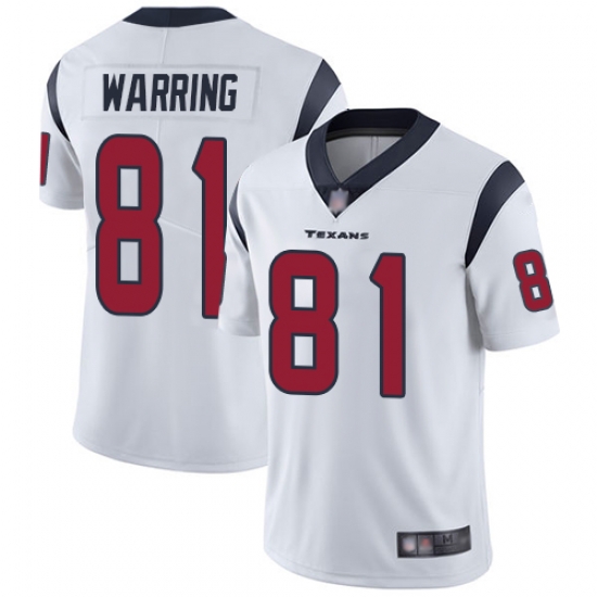 Texans 81 Kahale Warring White Men Stitched Football Vapor Untouchable Limited Jersey Texans 81 Kahale Warring White Men Stitched Football Vapor Untouchable Limited Jersey