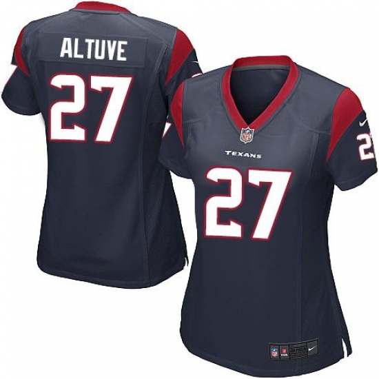Nike Texans #27 Jose Altuve Navy Blue Team Color Womens Stitched NFL Elite Jersey Nike Texans #27 Jose Altuve Navy Blue Team Color Womens Stitched NFL Elite Jersey