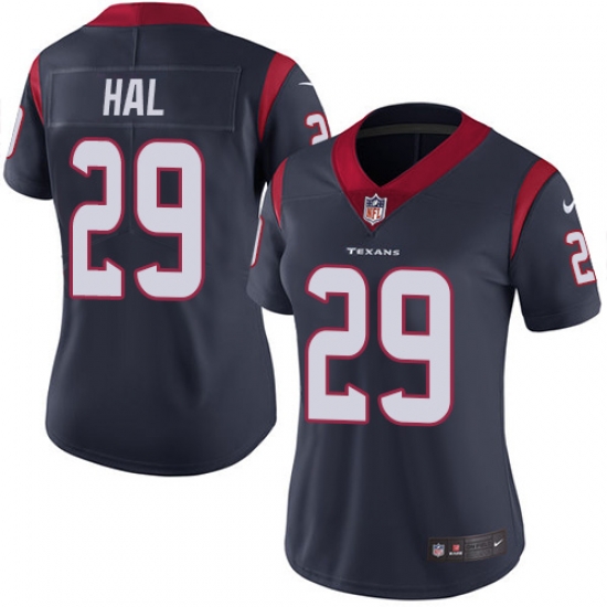 Nike Texans #29 Andre Hal Navy Blue Team Color Womens Stitched NFL Vapor Untouchable Limited Jersey Nike Texans #29 Andre Hal Navy Blue Team Color Womens Stitched NFL Vapor Untouchable Limited Jersey