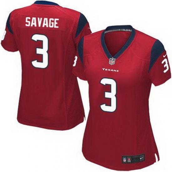Nike Texans #3 Tom Savage Red Alternate Womens Stitched NFL Elite Jersey Nike Texans #3 Tom Savage Red Alternate Womens Stitched NFL Elite Jersey