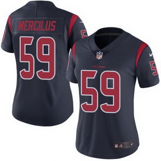 Nike Texans #59 Whitney Mercilus Navy Blue Womens Stitched NFL Limited Rush Jersey Nike Texans #59 Whitney Mercilus Navy Blue Womens Stitched NFL Limited Rush Jersey