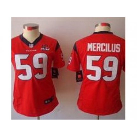 Nike Women Houston Texans #59 Whitney Mercilus Red NFL Jerseys W 10th Patch Nike Women Houston Texans #59 Whitney Mercilus Red NFL Jerseys W 10th Patch