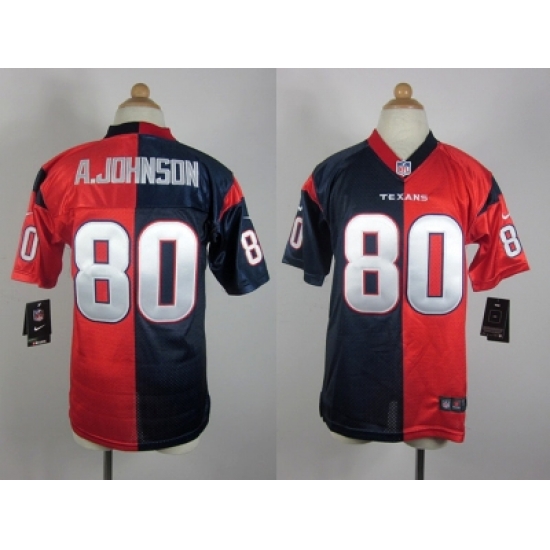Nike Women Houston Texans #80 Andre Johnson blue-red jerseys(Elite split) Nike Women Houston Texans #80 Andre Johnson blue-red jerseys(Elite split)