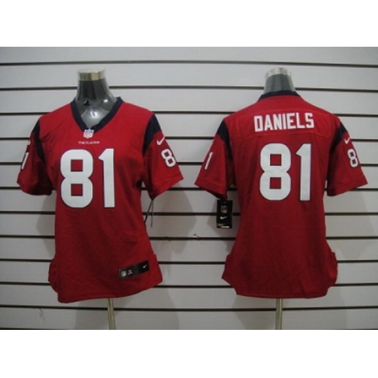 Nike Women Houston Texans #81 Daniels red Jerseys Nike Women Houston Texans #81 Daniels red Jerseys