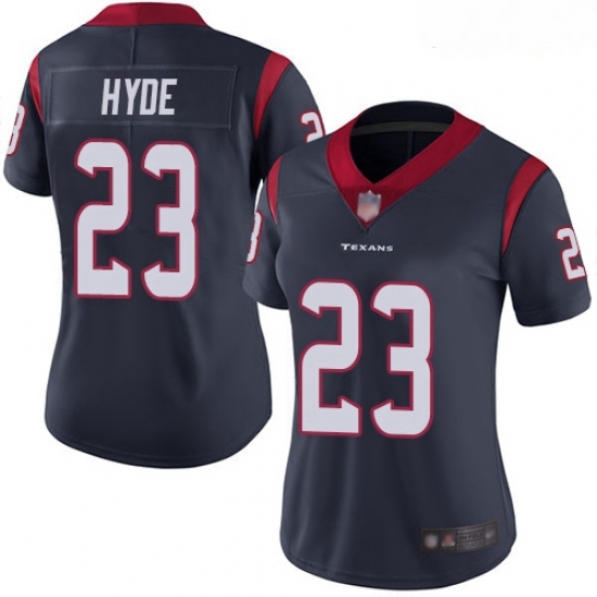 Texans #23 Carlos Hyde Navy Blue Team Color Women Stitched Football Vapor Untouchable Limited Jersey 2 Texans #23 Carlos Hyde Navy Blue Team Color Women Stitched Football Vapor Untouchable Limited Jersey 2
