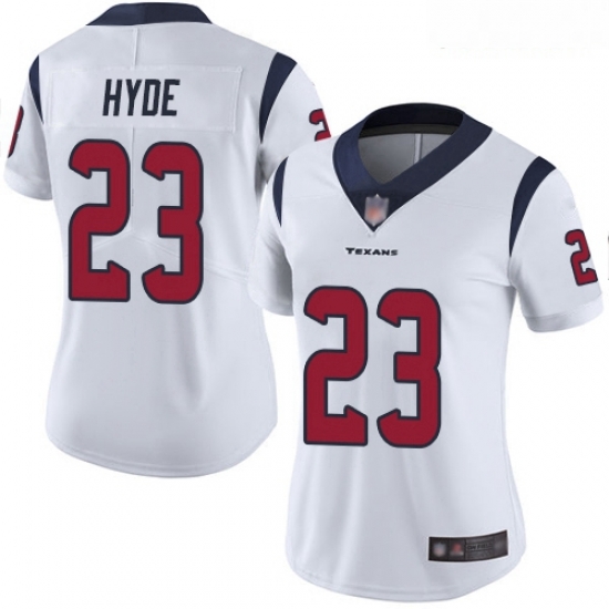 Texans #23 Carlos Hyde White Women Stitched Football Vapor Untouchable Limited Jersey Texans #23 Carlos Hyde White Women Stitched Football Vapor Untouchable Limited Jersey