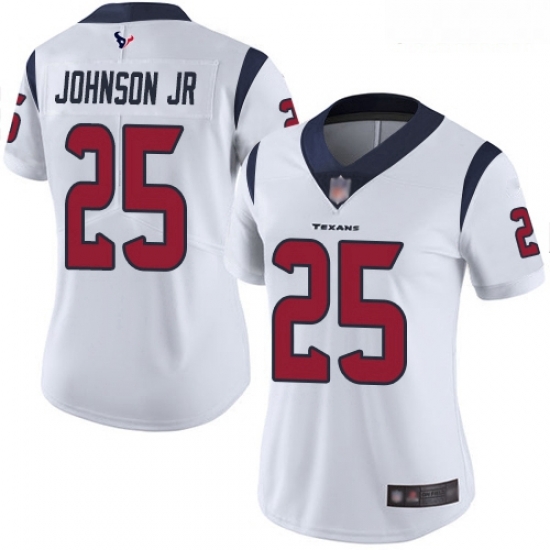 Texans #25 Duke Johnson Jr White Women Stitched Football Vapor Untouchable Limited Jersey Texans #25 Duke Johnson Jr White Women Stitched Football Vapor Untouchable Limited Jersey