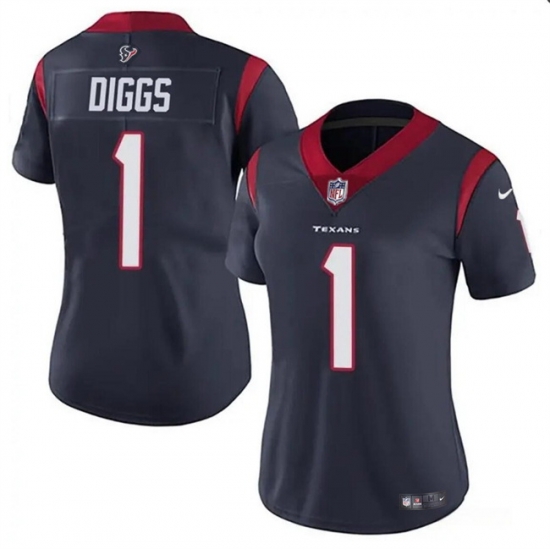 Women Houston Texans 1 Stefon Diggs Navy Vapor Untouchable Limited Stitched Jersey Women Houston Texans 1 Stefon Diggs Navy Vapor Untouchable Limited Stitched Jersey
