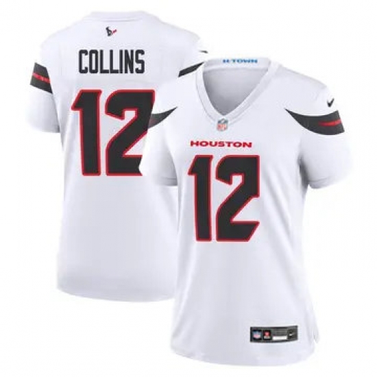 Women Houston Texans 12 Nico Collins White 2024 2nd Alternate F U S E Vapor Stitched Jersey Women Houston Texans 12 Nico Collins White 2024 2nd Alternate F U S E Vapor Stitched Jersey