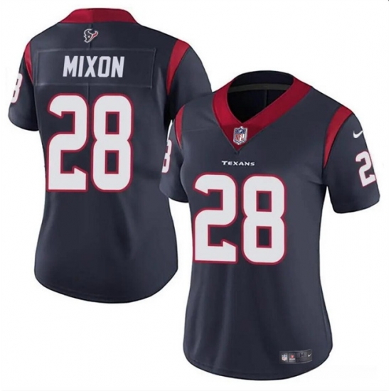 Women Houston Texans 28 Joe Mixon Navy Vapor Untouchable Limited Stitched Jersey