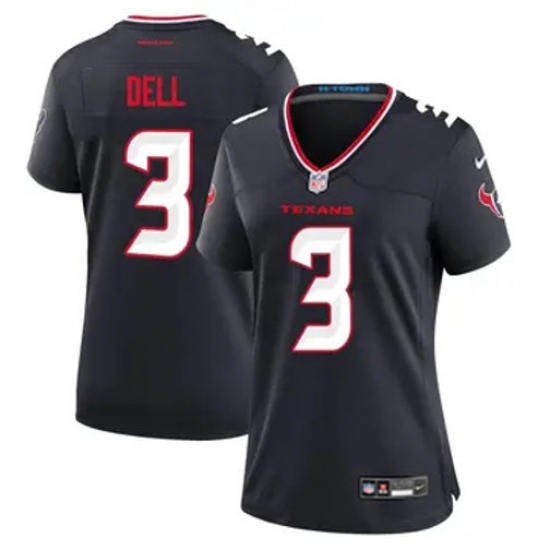 Women Houston Texans 3 Tank Dell Navy 2024 Alternate F U S E Vapor Stitched Football Jersey Women Houston Texans 3 Tank Dell Navy 2024 Alternate F U S E Vapor Stitched Football Jersey