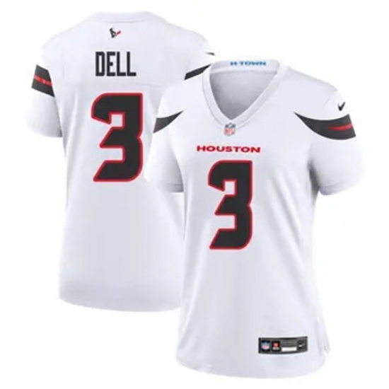 Women Houston Texans 3 Tank Dell White 2024 Alternate F U S E Vapor Stitched Football Jersey Women Houston Texans 3 Tank Dell White 2024 Alternate F U S E Vapor Stitched Football Jersey