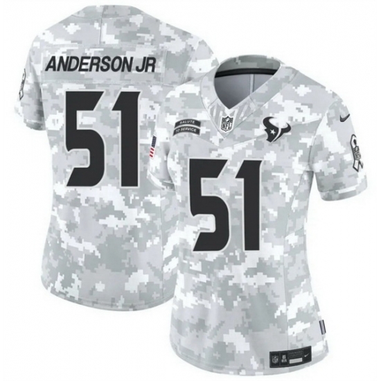 Women Houston Texans 51 Will Anderson Jr 2024 F U S E Arctic Camo Salute To Service Limited Stitched Football Jersey Women Houston Texans 51 Will Anderson Jr 2024 F U S E Arctic Camo Salute To Service Limited Stitched Football Jersey
