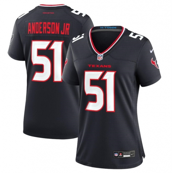 Women Houston Texans 51 Will Anderson Jr Navy 2024 Stitched Jersey Women Houston Texans 51 Will Anderson Jr Navy 2024 Stitched Jersey
