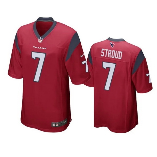 Women Houston Texans 7 C J Stroud Red Stitched Game Jersey Women Houston Texans 7 C J Stroud Red Stitched Game Jersey