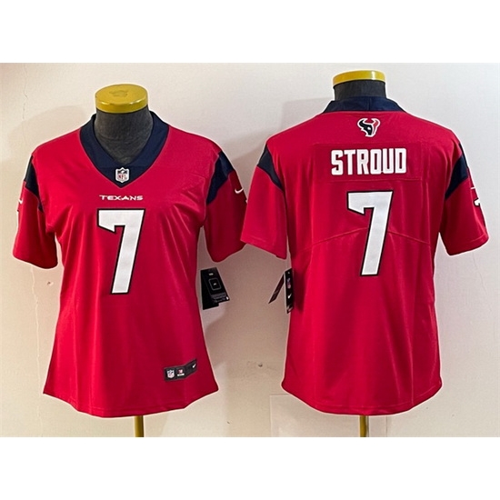 Women Houston Texans 7 C J Stroud Red Vapor Untouchable Limited Stitched Jersey 28Run Small 29 Women Houston Texans 7 C J Stroud Red Vapor Untouchable Limited Stitched Jersey 28Run Small 29